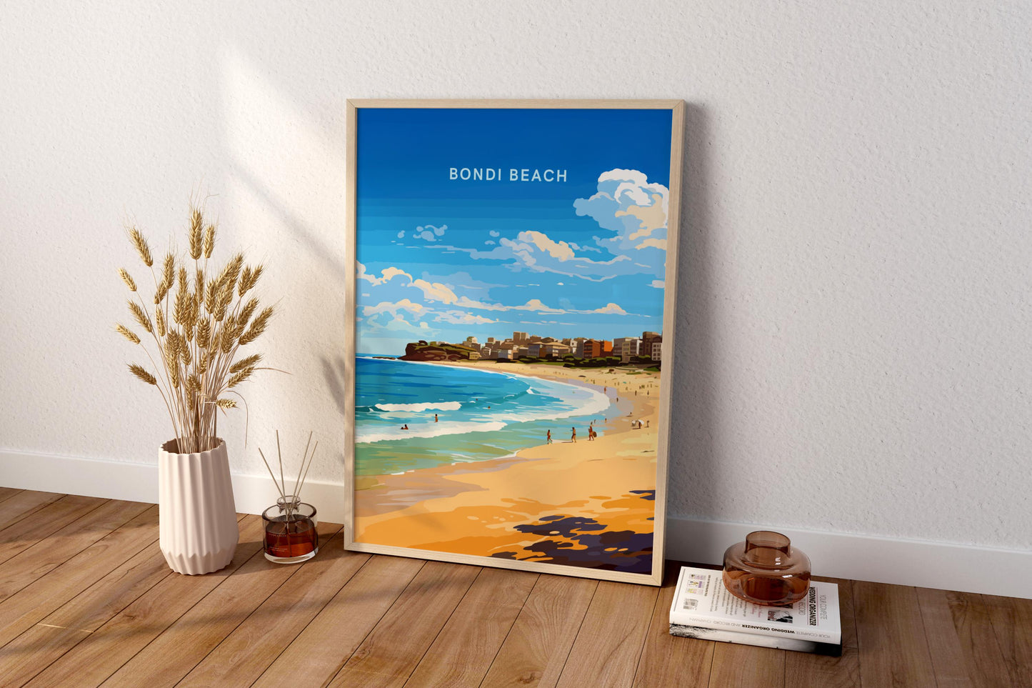 Bondi Beach Australia Travel Print Poster - Pitchers Design