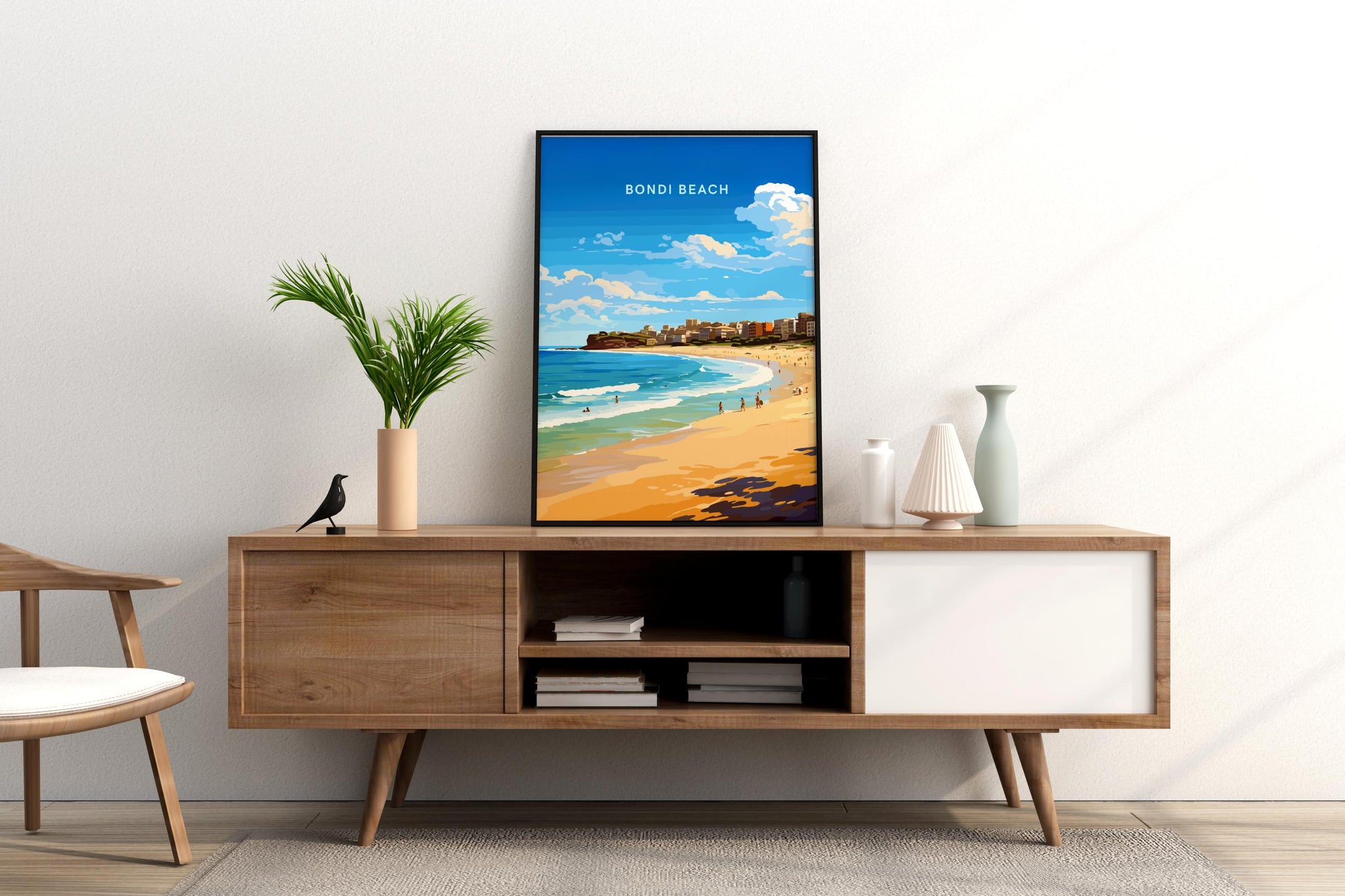 Bondi Beach Australia Travel Print Poster - Pitchers Design