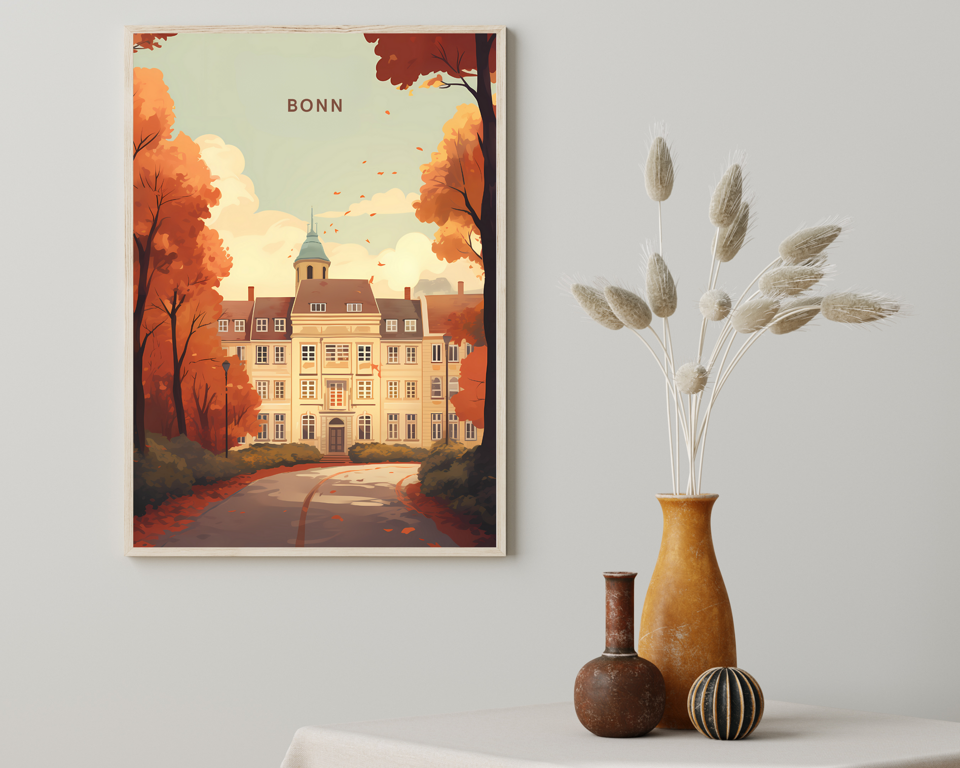 Bonn Germany Travel Poster Print - Pitchers Design