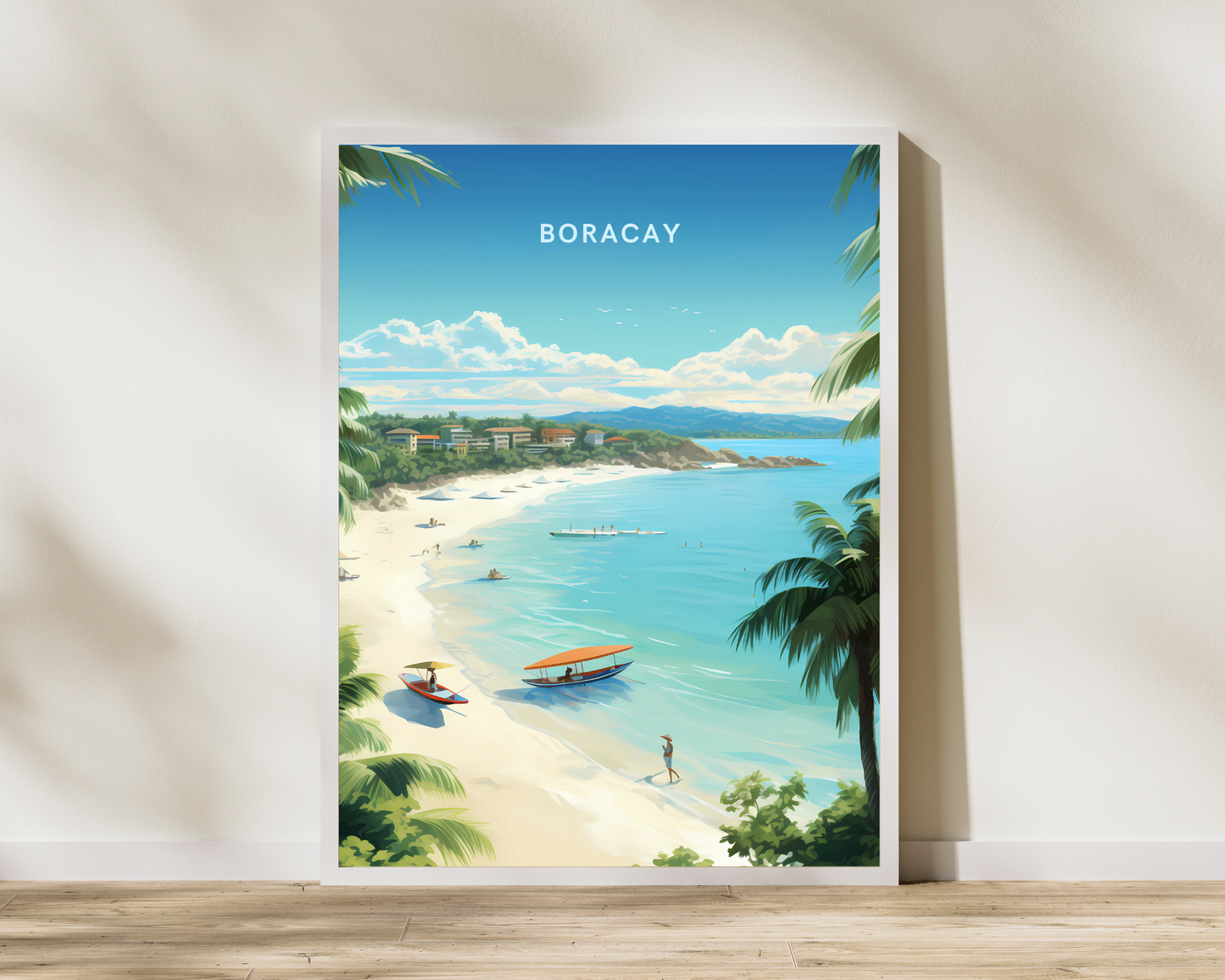 Boracay Philippines Travel Poster Print - Pitchers Design