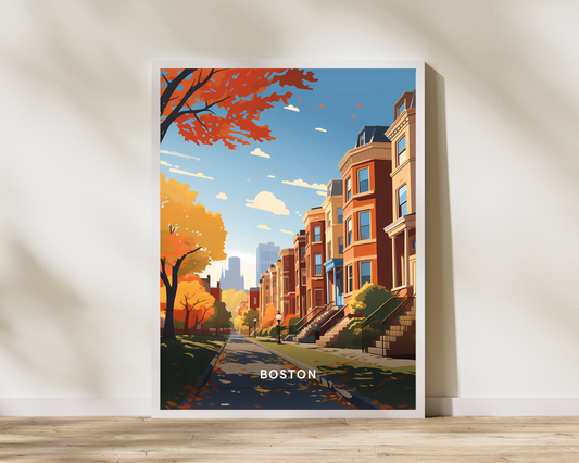 Boston Massachusetts Travel Poster Print - Pitchers Design