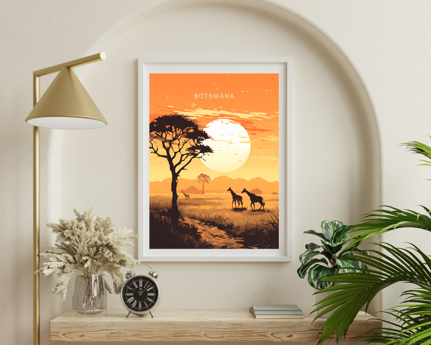 Botswana Okavango Delta Travel Poster Print - Pitchers Design