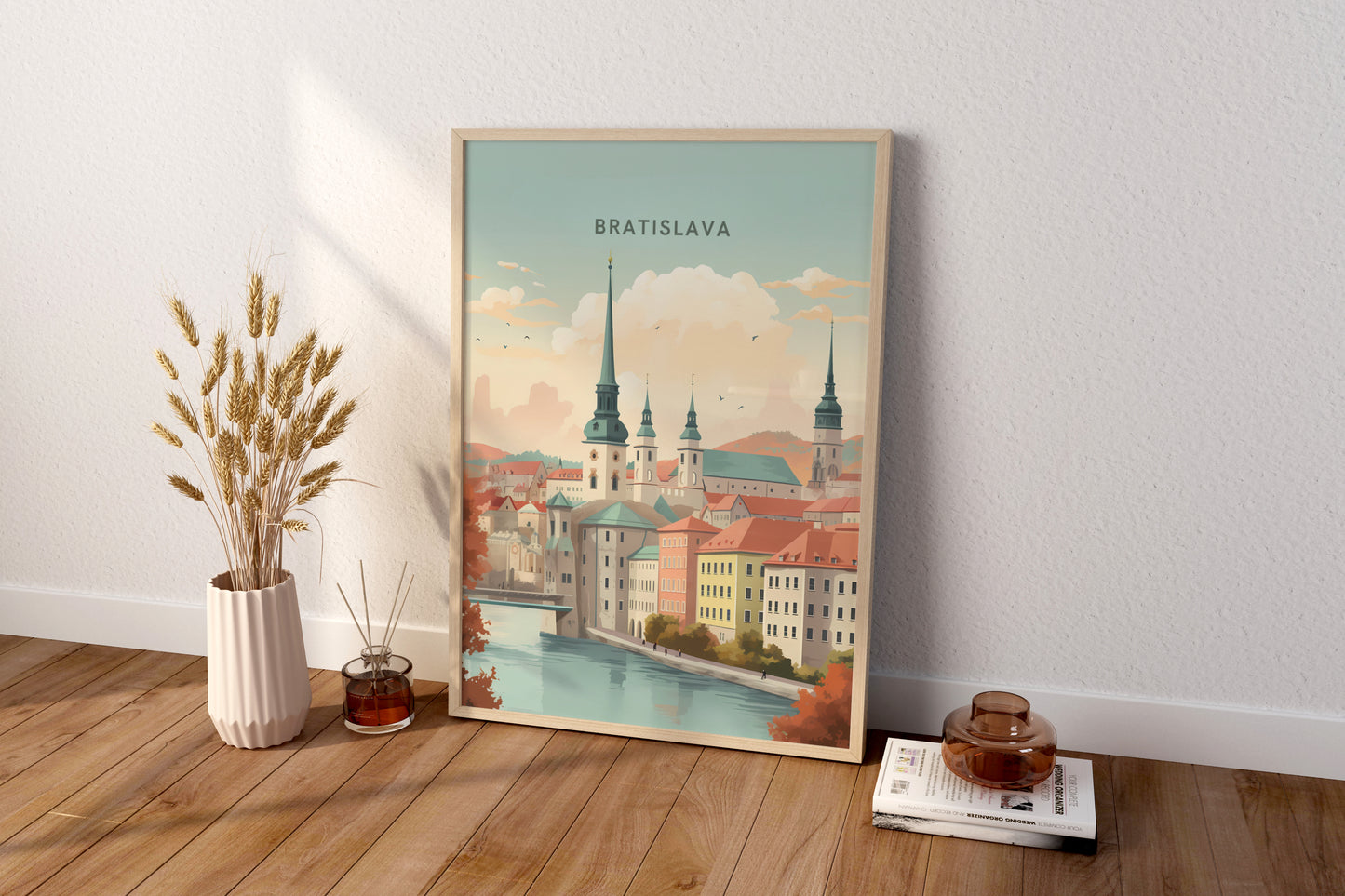 Bratislava Old Town Slovakia Travel Print Poster - Pitchers Design