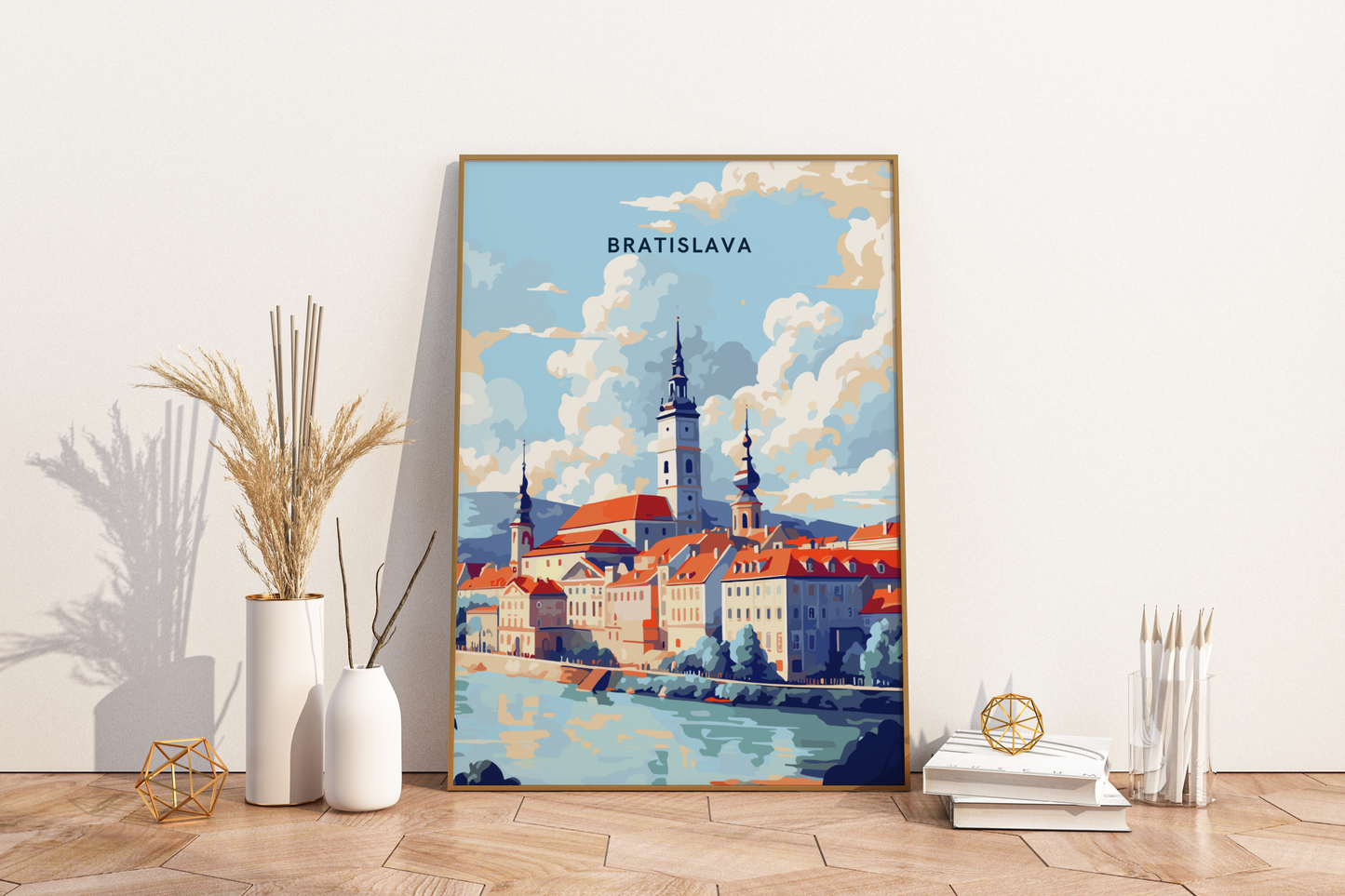 Póster de impresión de viaje de Bratislava Eslovaquia