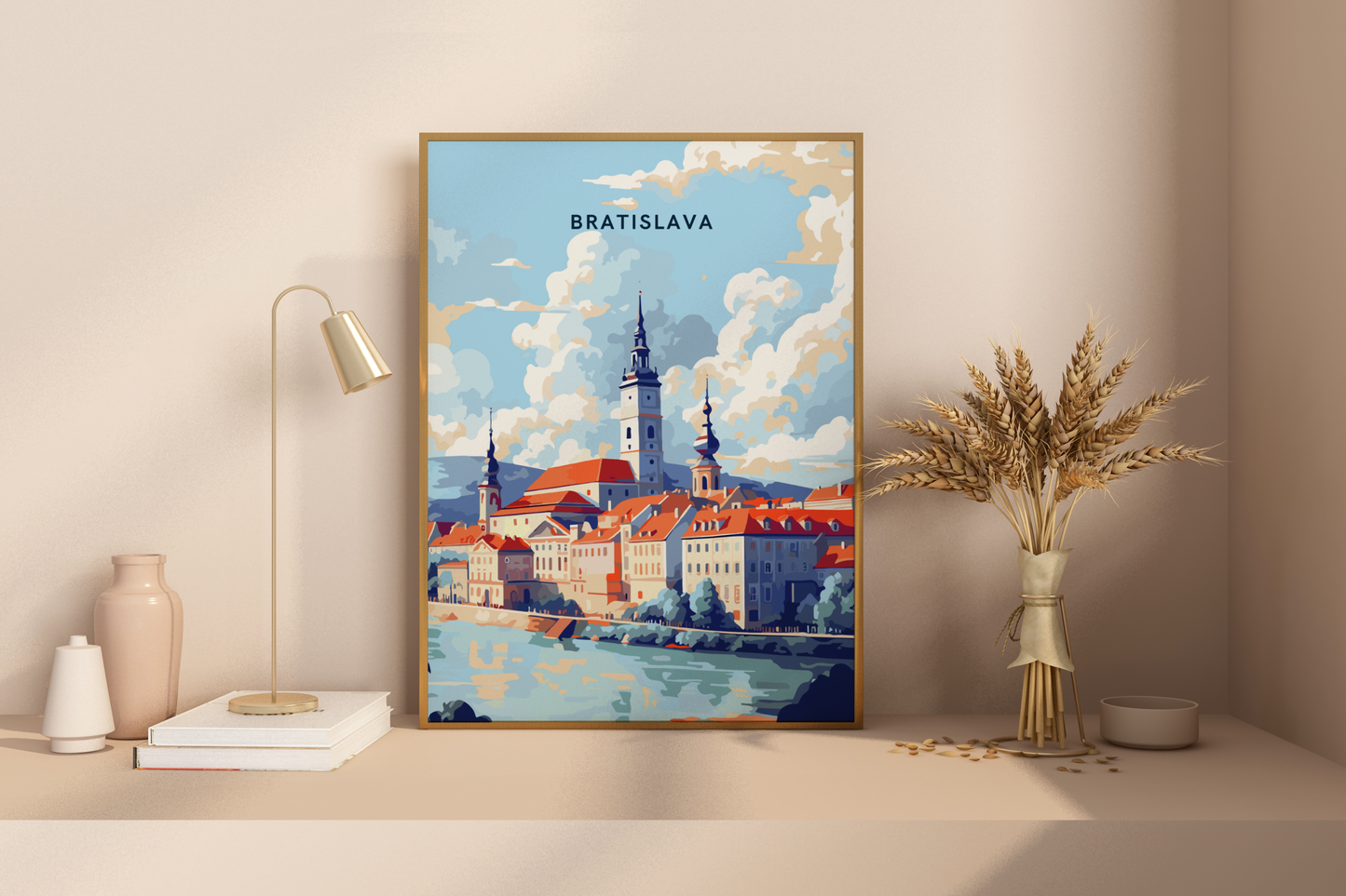 Póster de impresión de viaje de Bratislava Eslovaquia