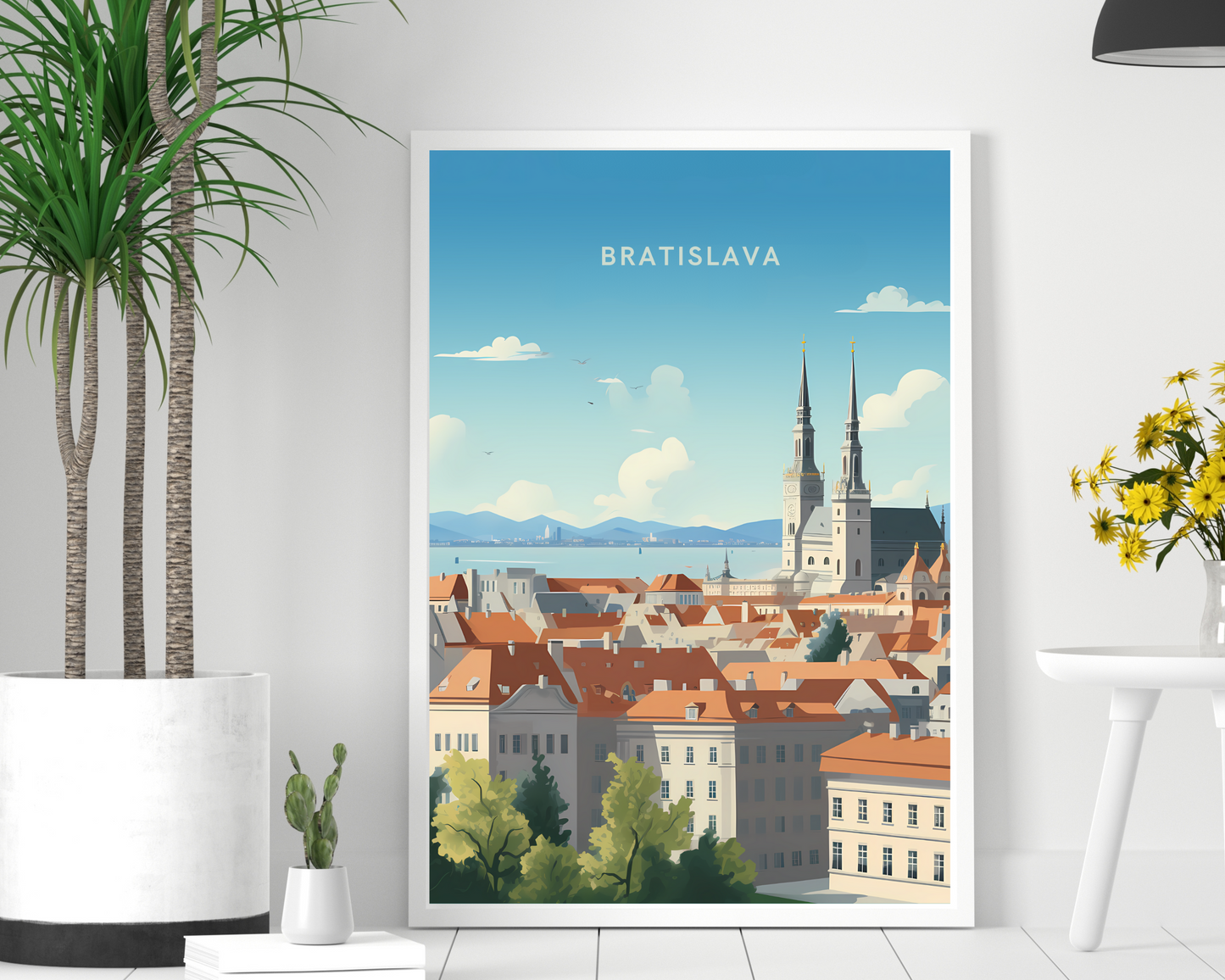 Bratislava Slovakia Travel Poster Print - Pitchers Design