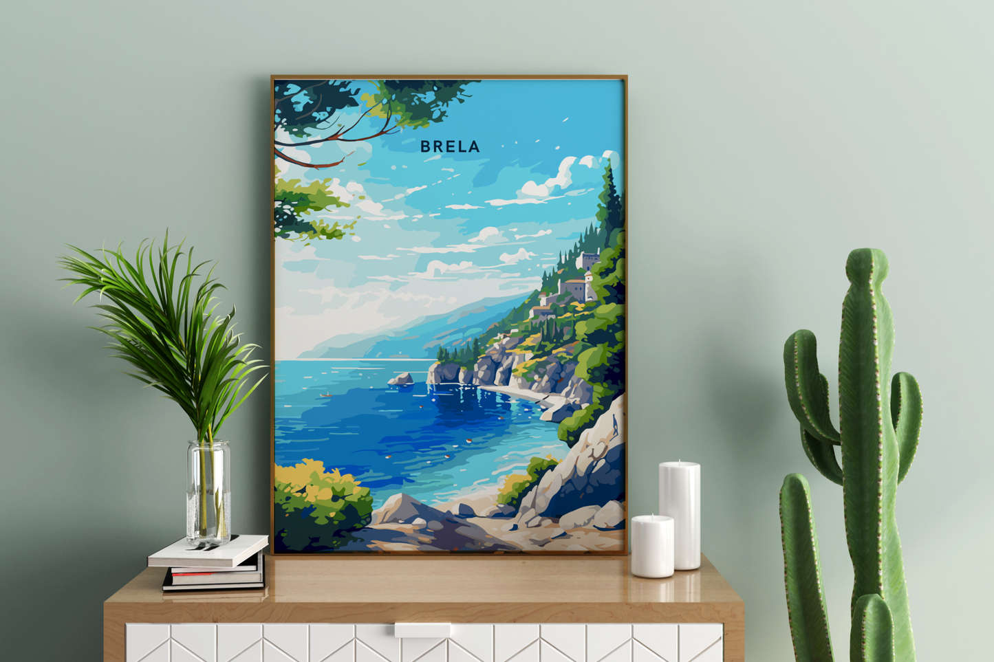 Brela Croatia Travel Print Poster