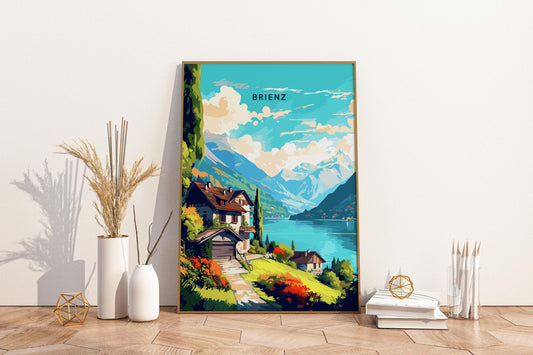 Brienz Switzerland Travel Print Poster - Pitchers Design