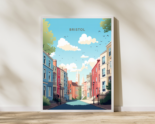 Bristol England Travel Poster Print - Pitchers Design