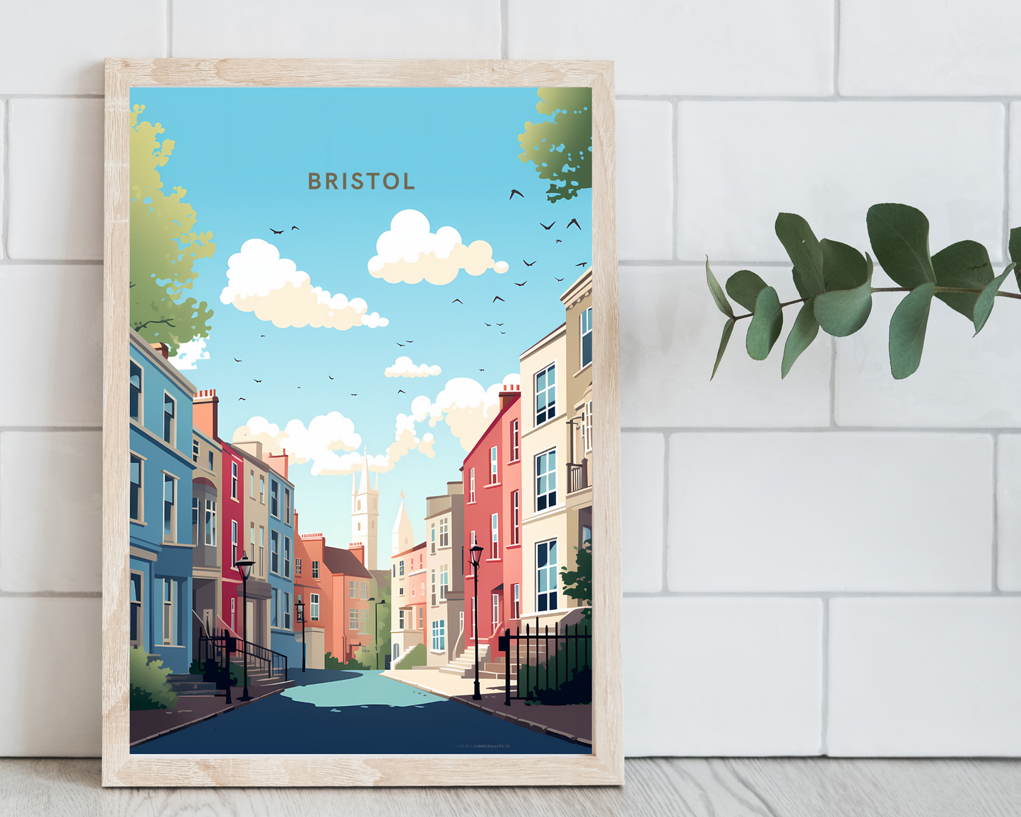 Bristol England Travel Poster Print - Pitchers Design