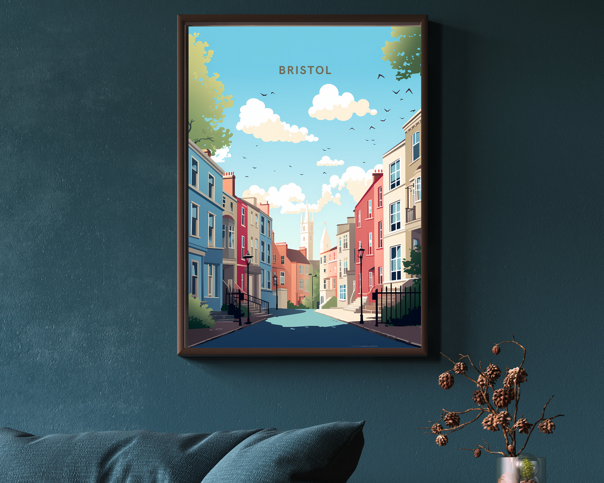 Bristol England Travel Poster Print - Pitchers Design