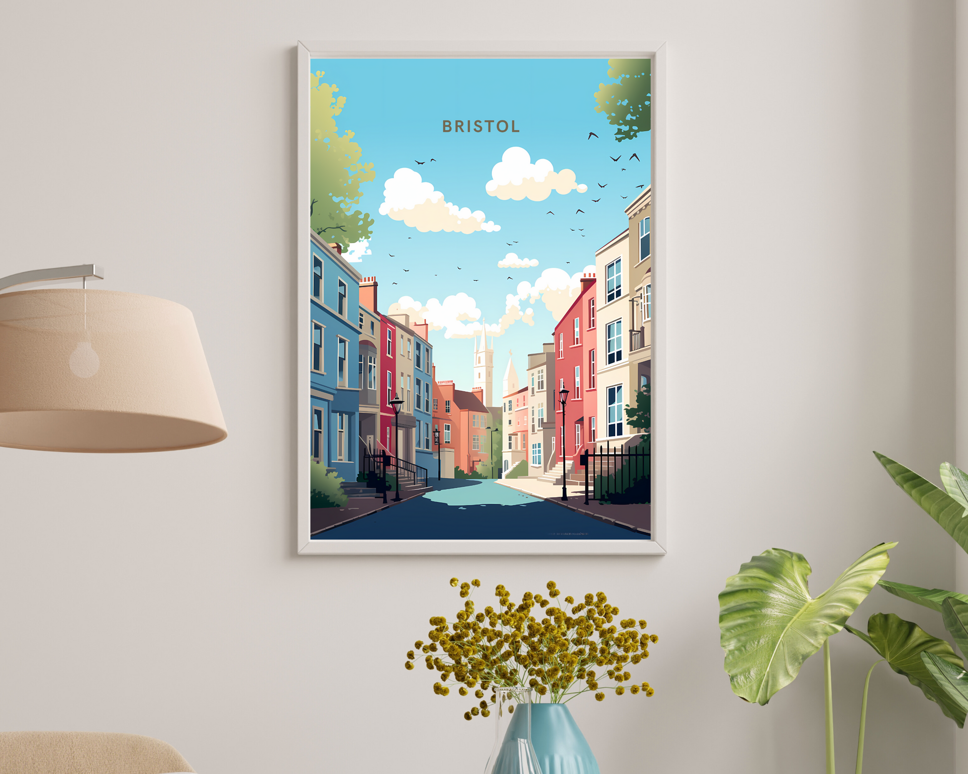 Bristol England Travel Poster Print - Pitchers Design