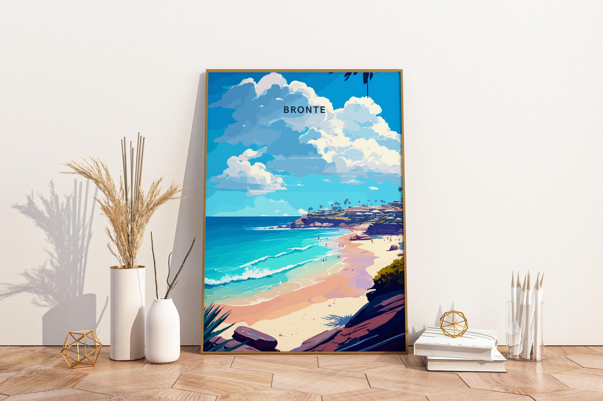 Bronte Sydney Australia Travel Print Poster - Pitchers Design