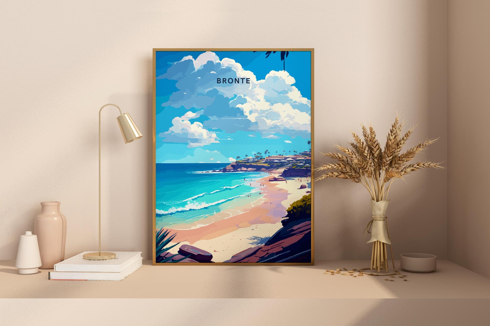 Bronte Sydney Australia Travel Print Poster - Pitchers Design