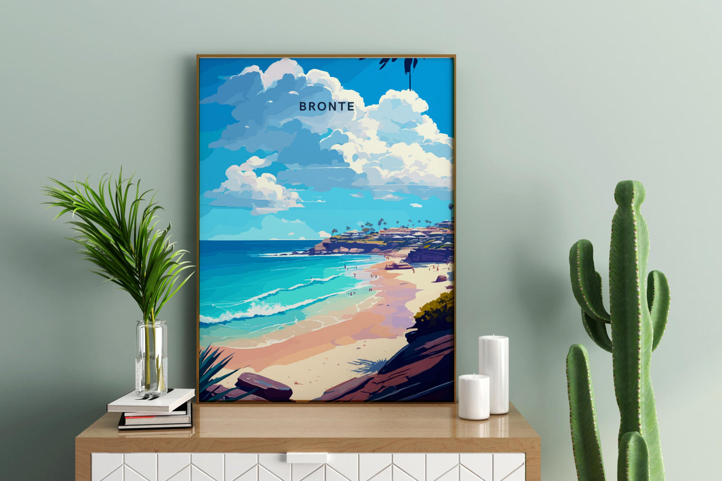 Bronte Sydney Australia Travel Print Poster - Pitchers Design