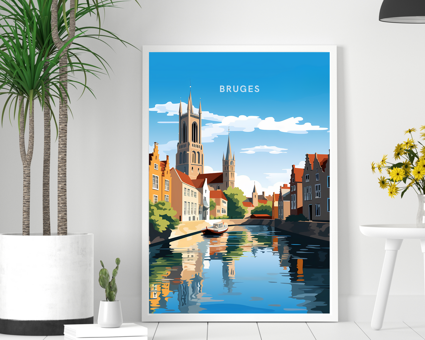 Bruges Belgium Travel Poster Print - Pitchers Design