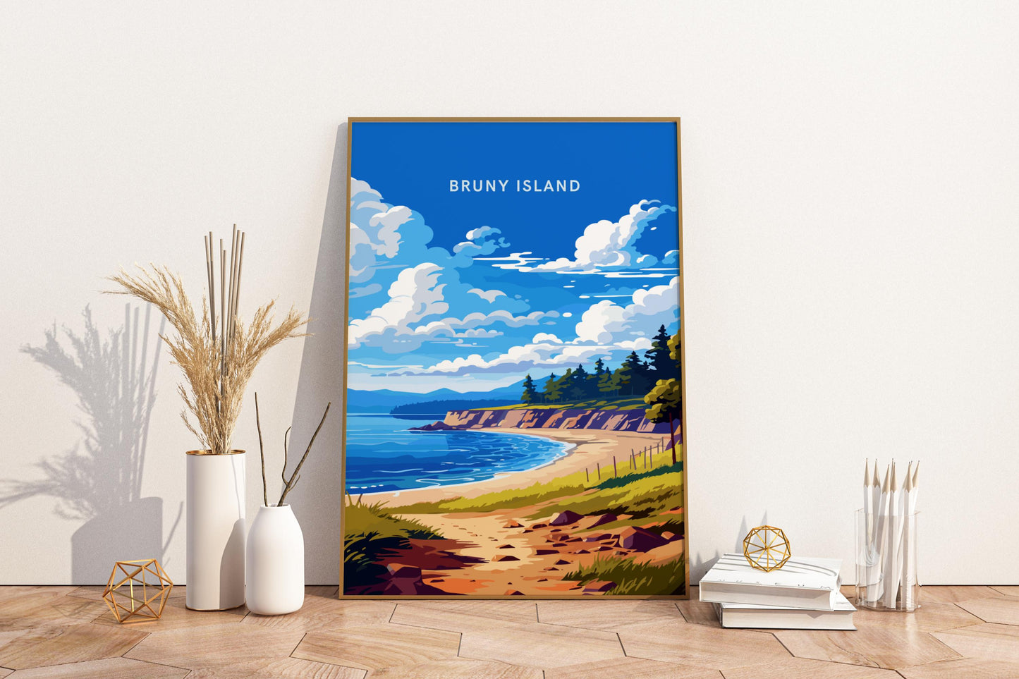 Bruny Island Australia Travel Print Poster - Pitchers Design