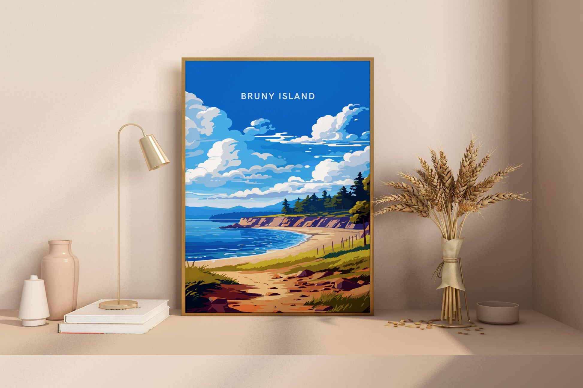 Bruny Island Australia Travel Print Poster - Pitchers Design