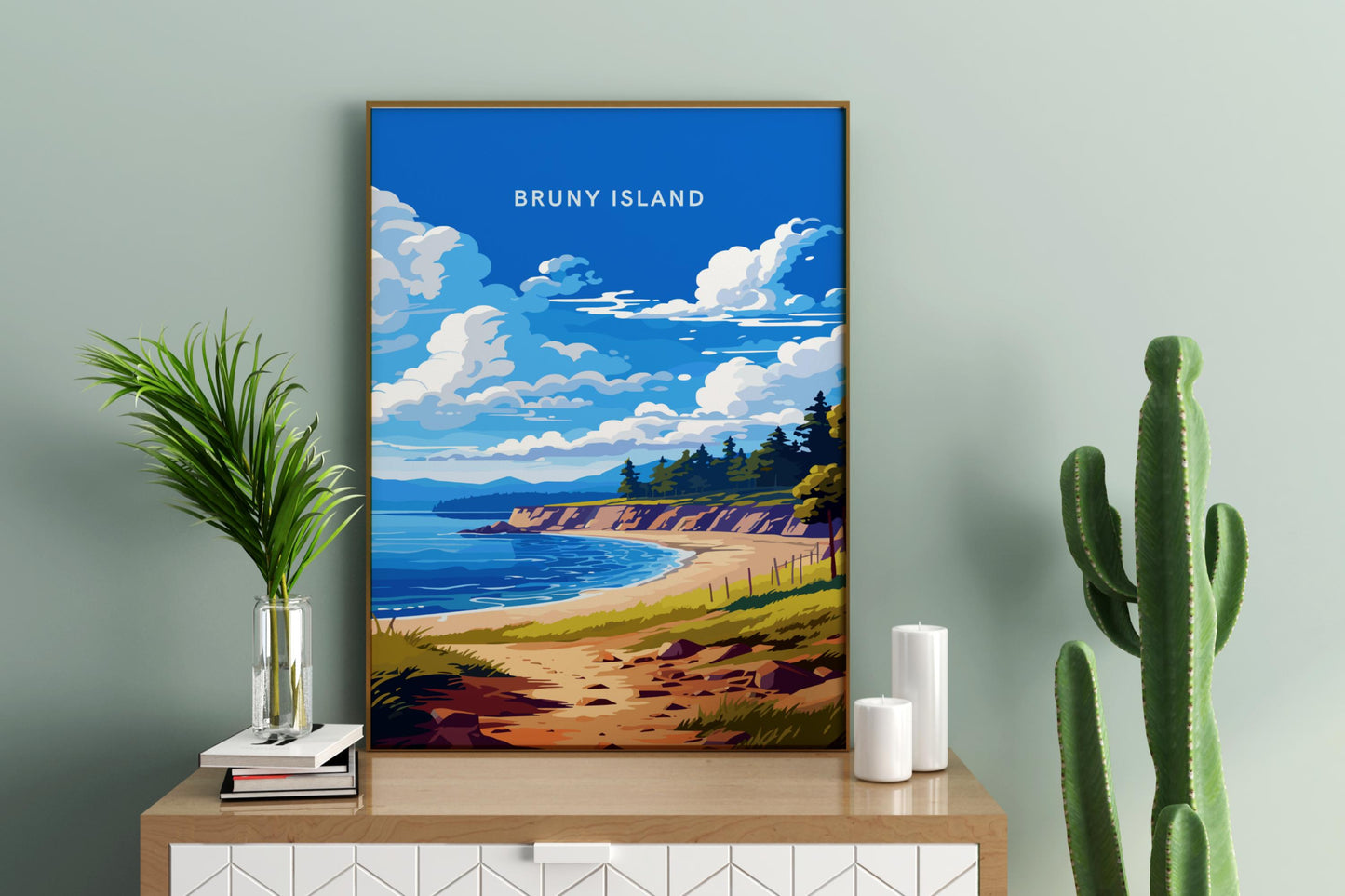 Bruny Island Australia Travel Print Poster - Pitchers Design