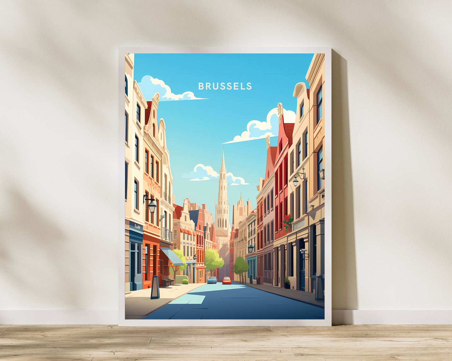 Brussels Belgium Travel Poster Print - Pitchers Design