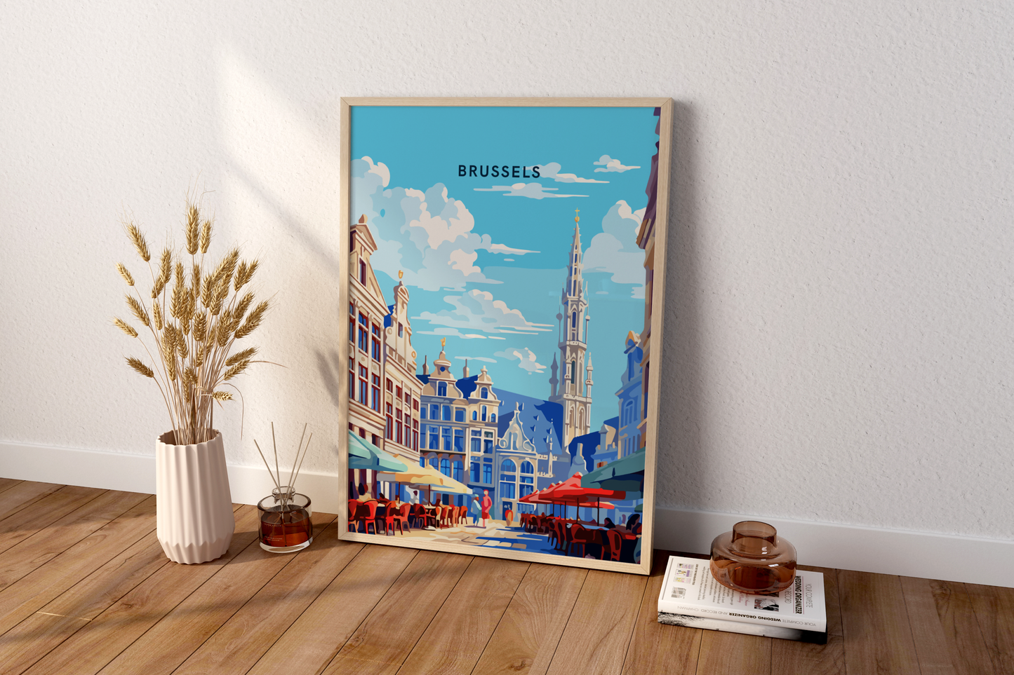 Brussels Belgium Travel Print Poster