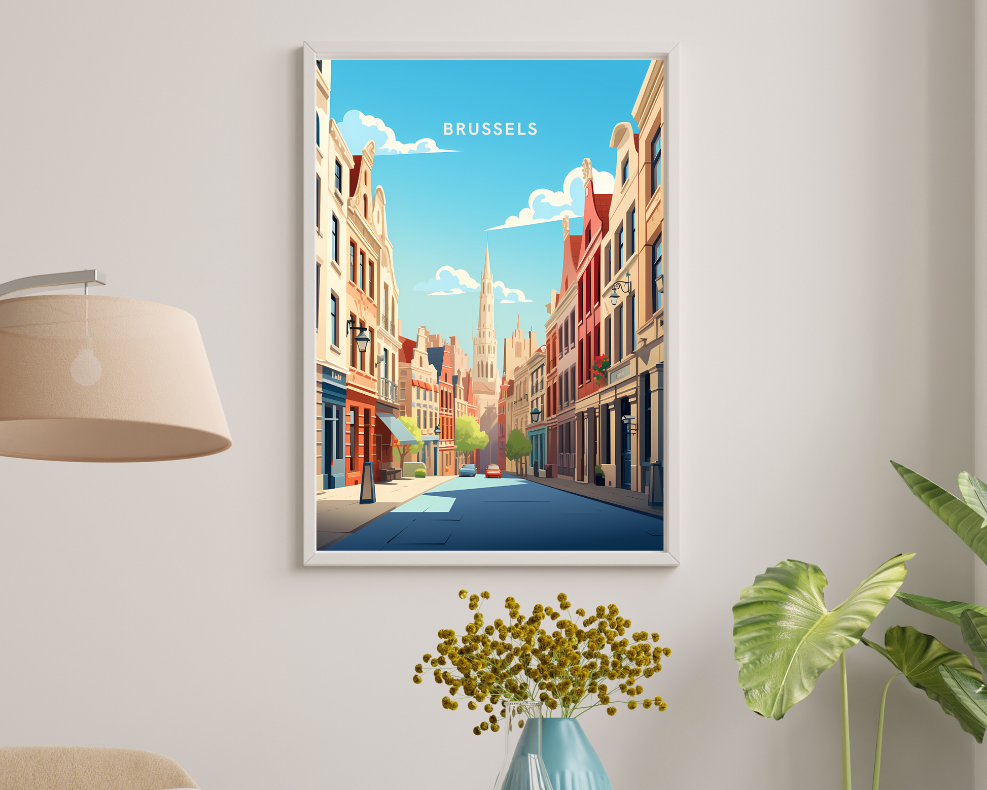 Brussels Belgium Travel Poster Print - Pitchers Design