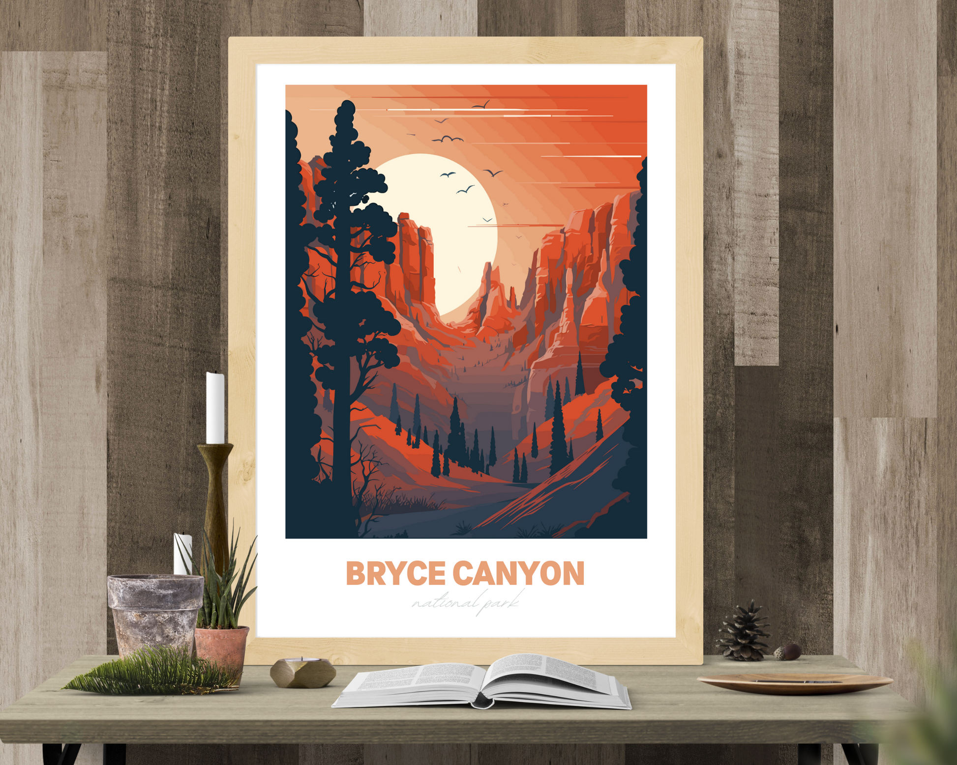 Bryce Canyon National Park Travel Poster Print - Pitchers Design