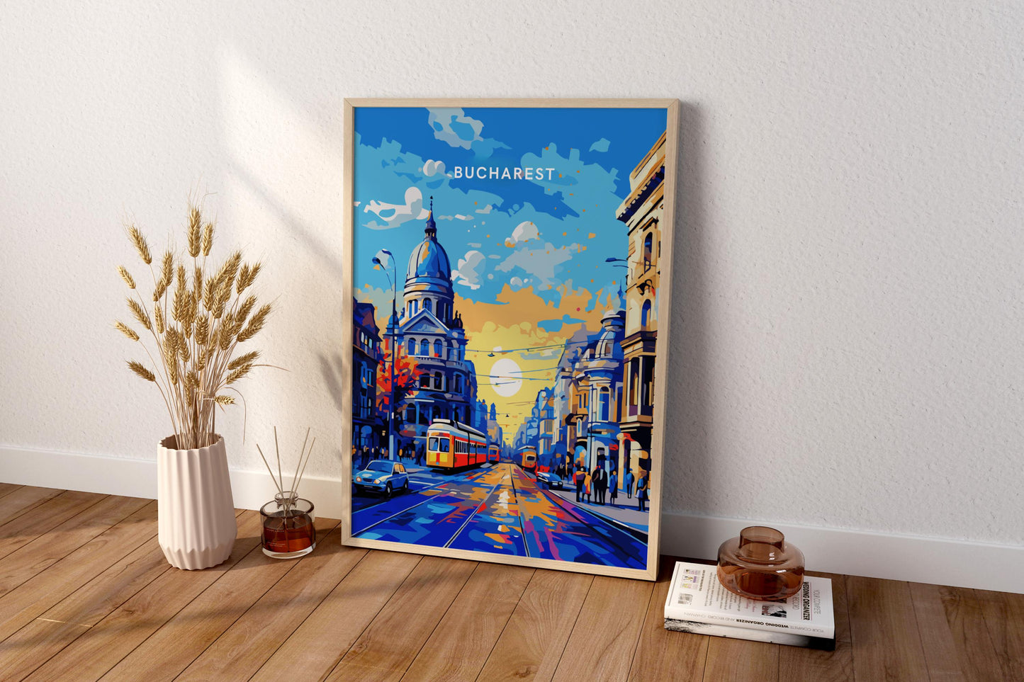 Bucharest Romania Travel Print Poster - Pitchers Design