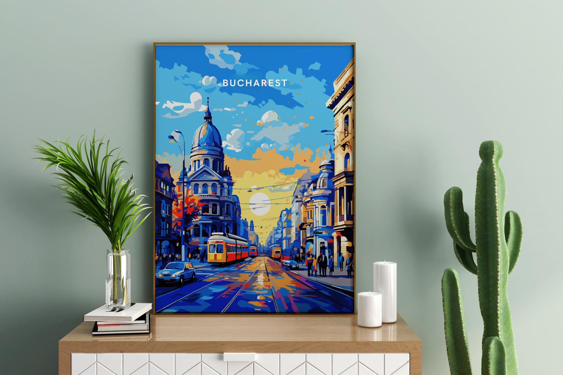 Bucharest Romania Travel Print Poster - Pitchers Design