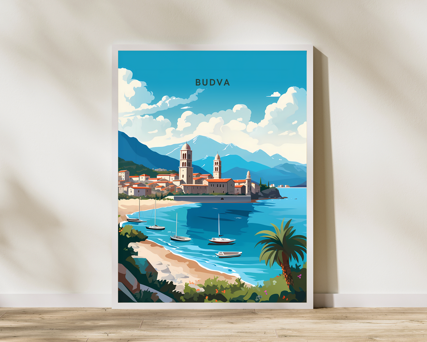 Budva Montenegro Travel Poster Print - Pitchers Design