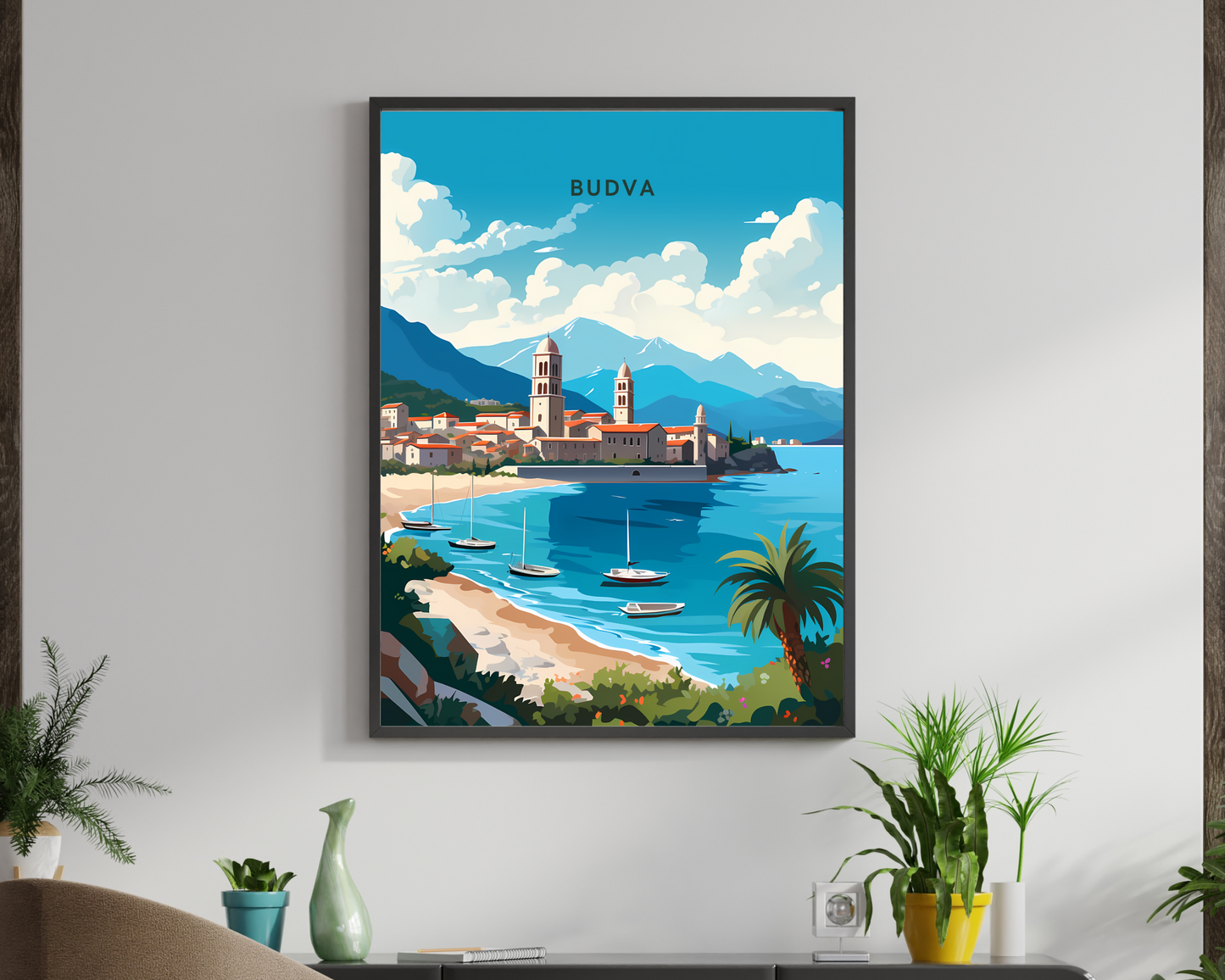 Budva Montenegro Travel Poster Print - Pitchers Design