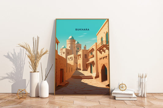 Bukhara Uzbekistan Travel Print Poster - Pitchers Design