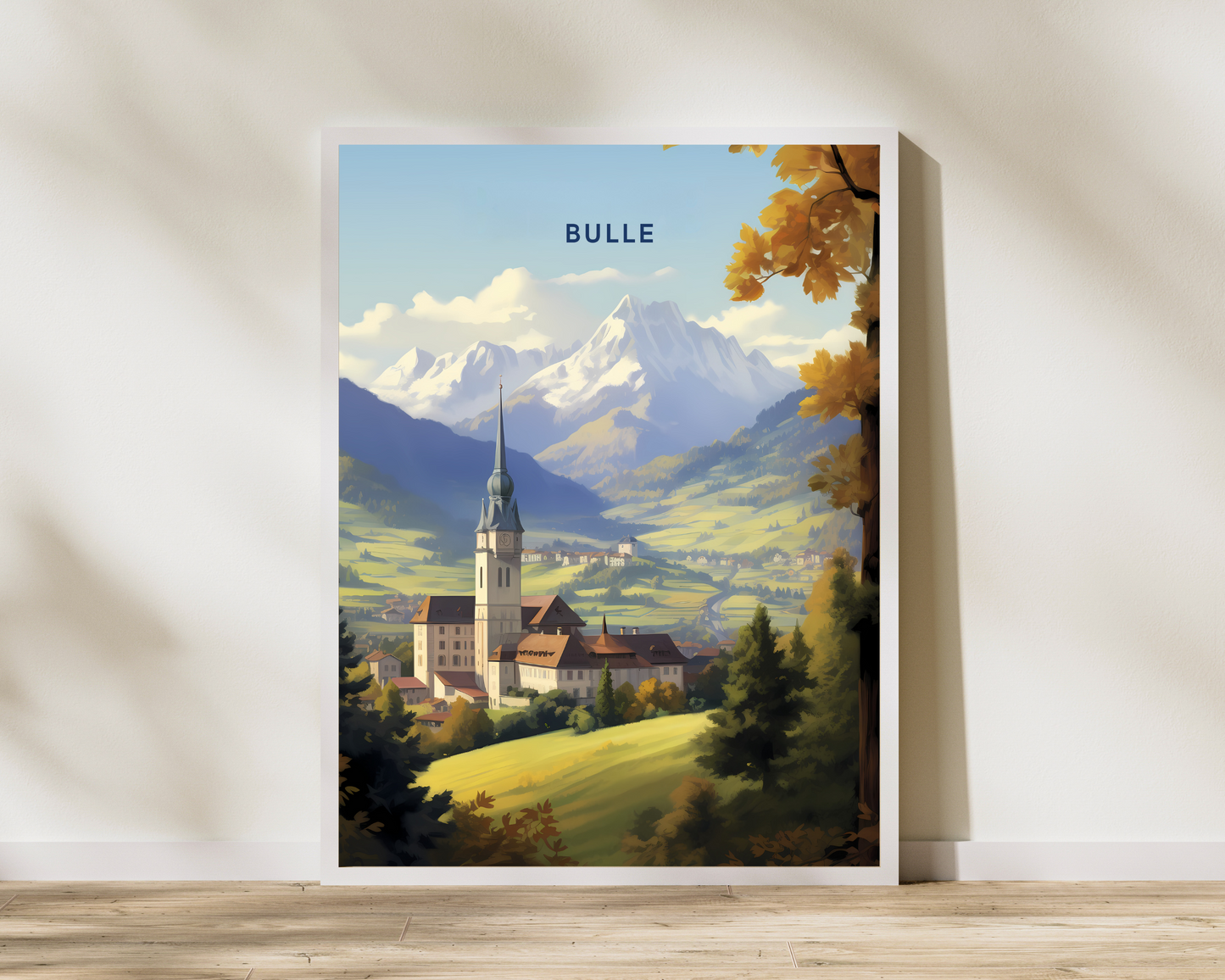 Bulle Switzerland Travel Poster Print - Pitchers Design