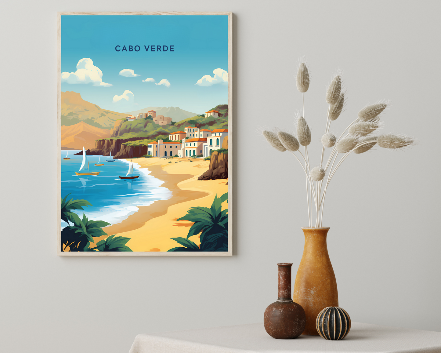 Cabo Verde Travel Poster Print - Pitchers Design