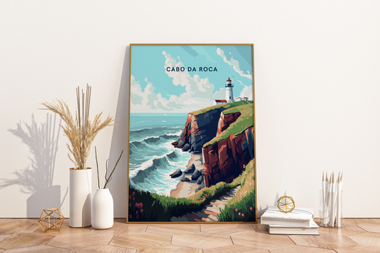 Cabo da Roca Portugal Travel Print Poster