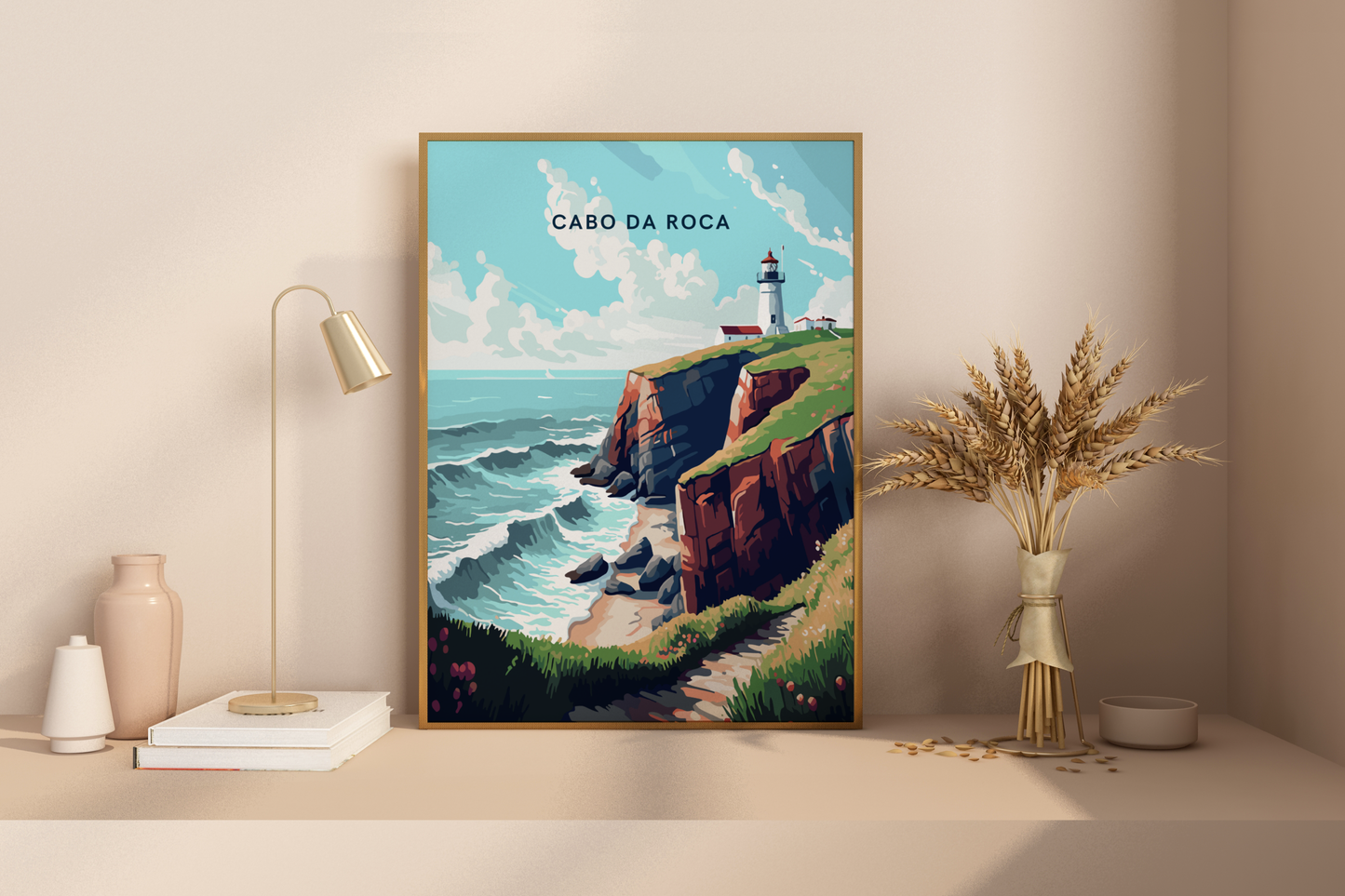 Cabo da Roca Portugal Affiche imprimée de voyage