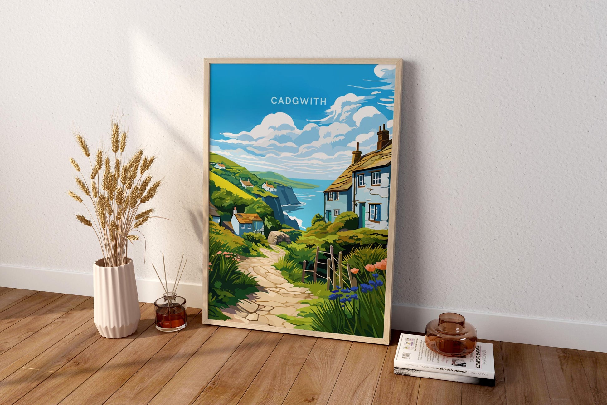 Cadgwith Cornwall England UK Travel Print Poster - Pitchers Design