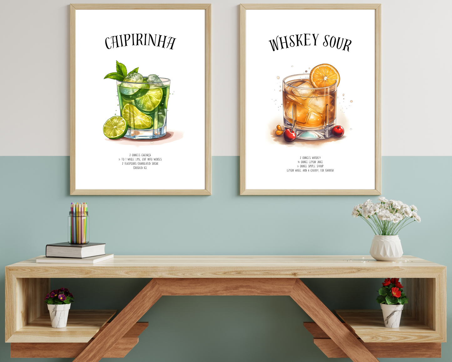 Caipirinha Cocktail Print Poster - Pitchers Design