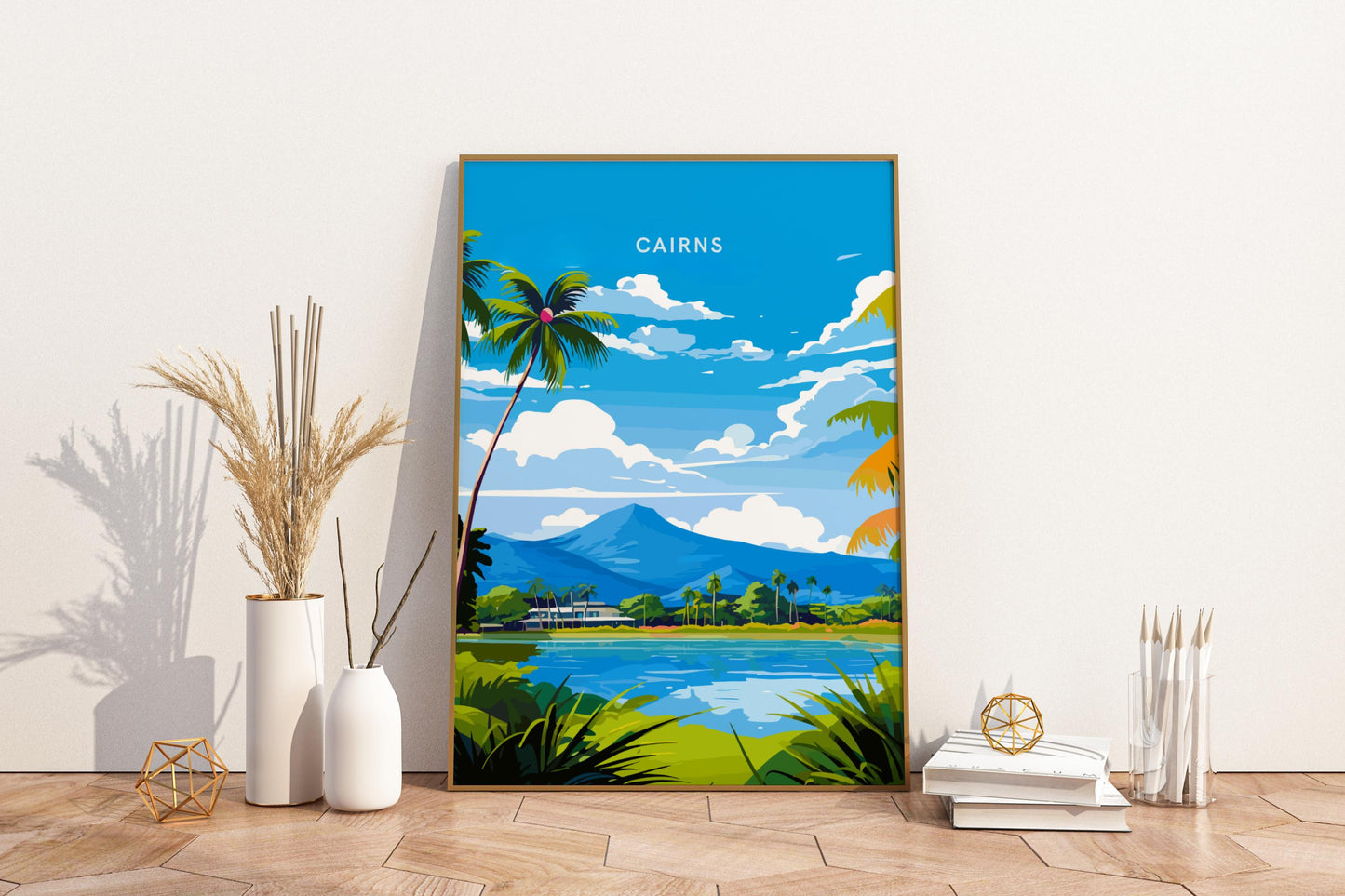 Cairns Australia Travel Print Poster - Pitchers Design