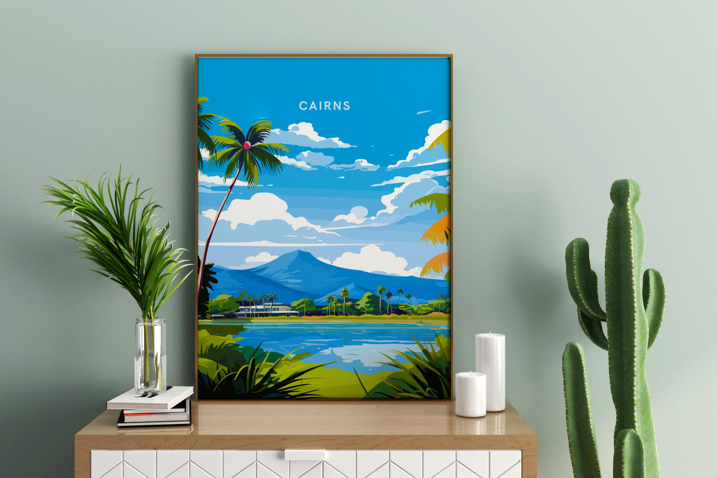 Cairns Australia Travel Print Poster - Pitchers Design