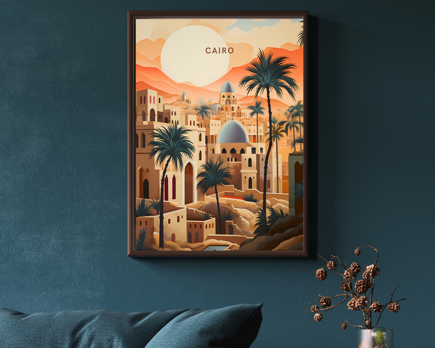 Cairo Egypt Travel Poster Print - Pitchers Design