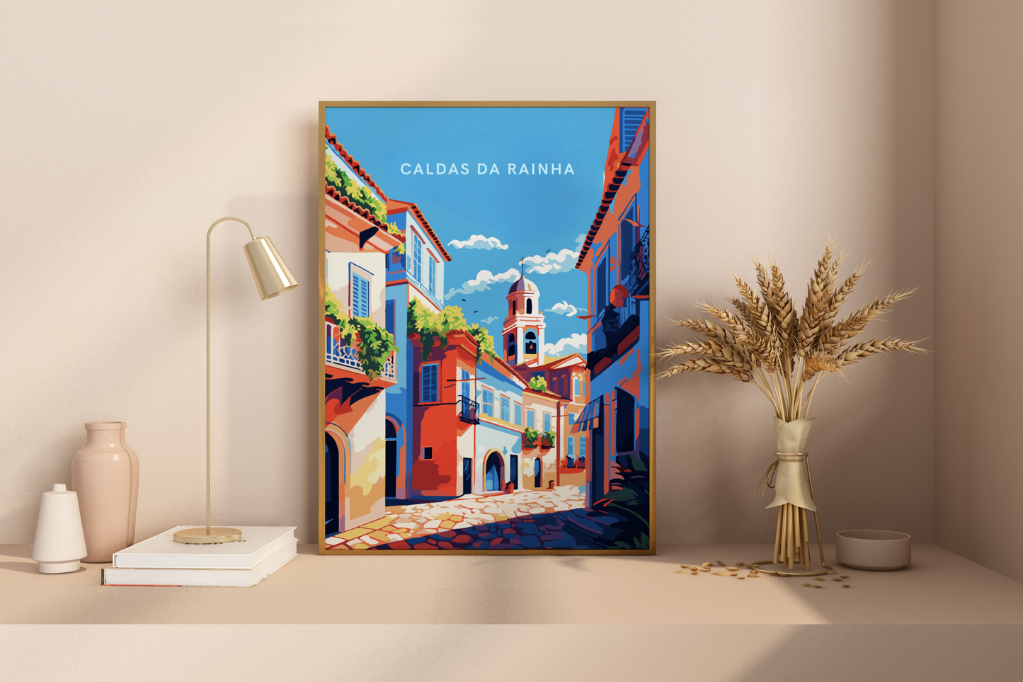 Póster de viaje de Caldas da Rainha Portugal