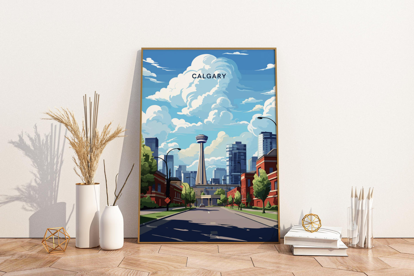 Calgary Canada Travel Print Poster - Pitchers Design