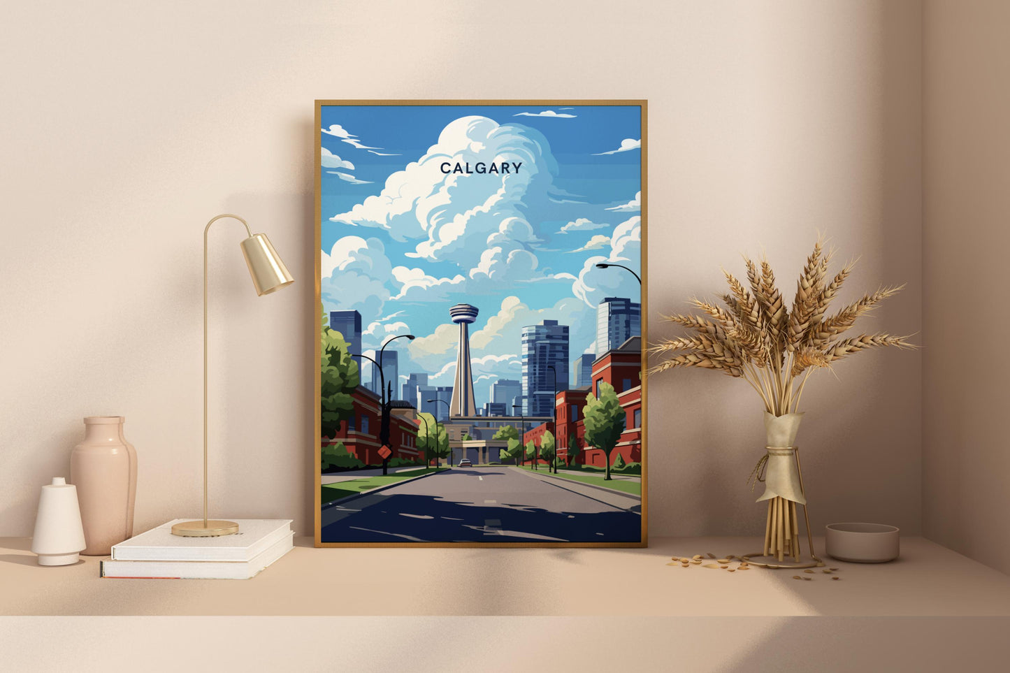 Calgary Canada Travel Print Poster - Pitchers Design