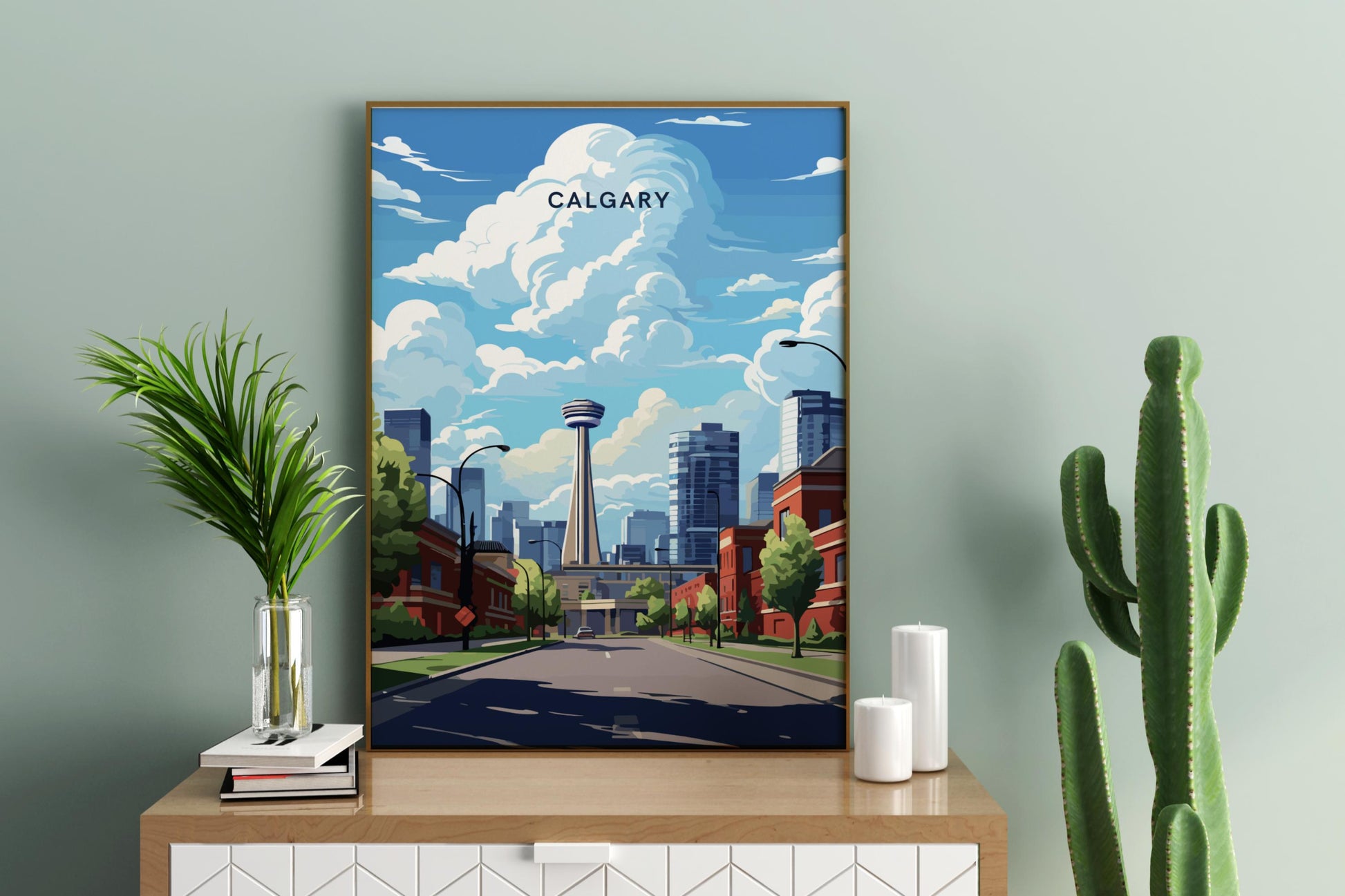 Calgary Canada Travel Print Poster - Pitchers Design