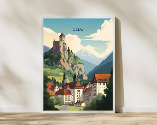Calw Germany Travel Poster Print - Pitchers Design