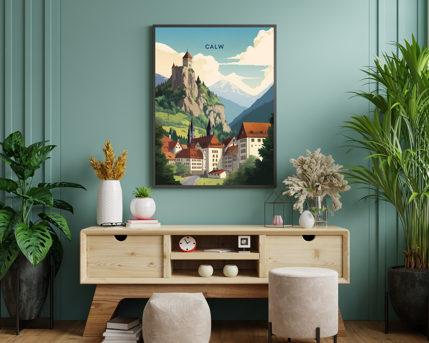 Calw Germany Travel Poster Print - Pitchers Design