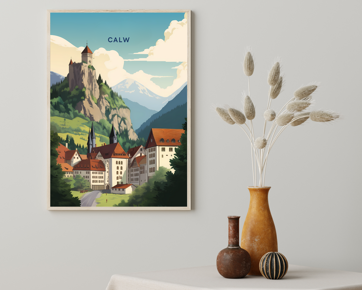 Calw Germany Travel Poster Print - Pitchers Design