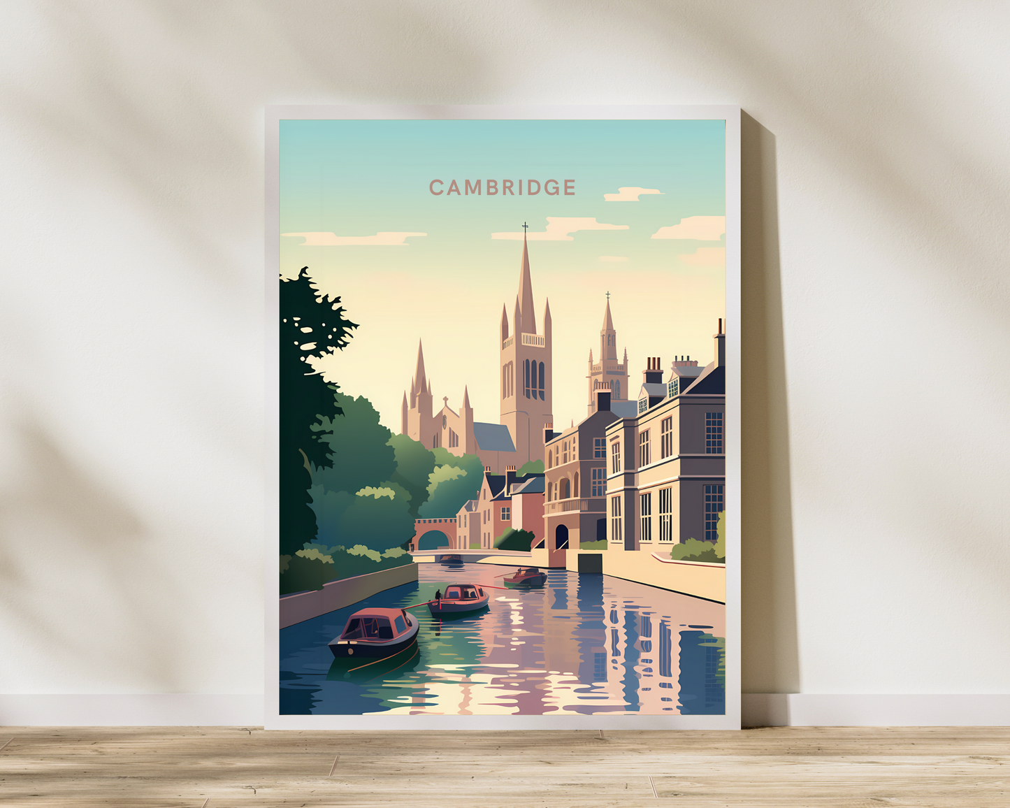 Cambridge England Travel Poster Print - Pitchers Design