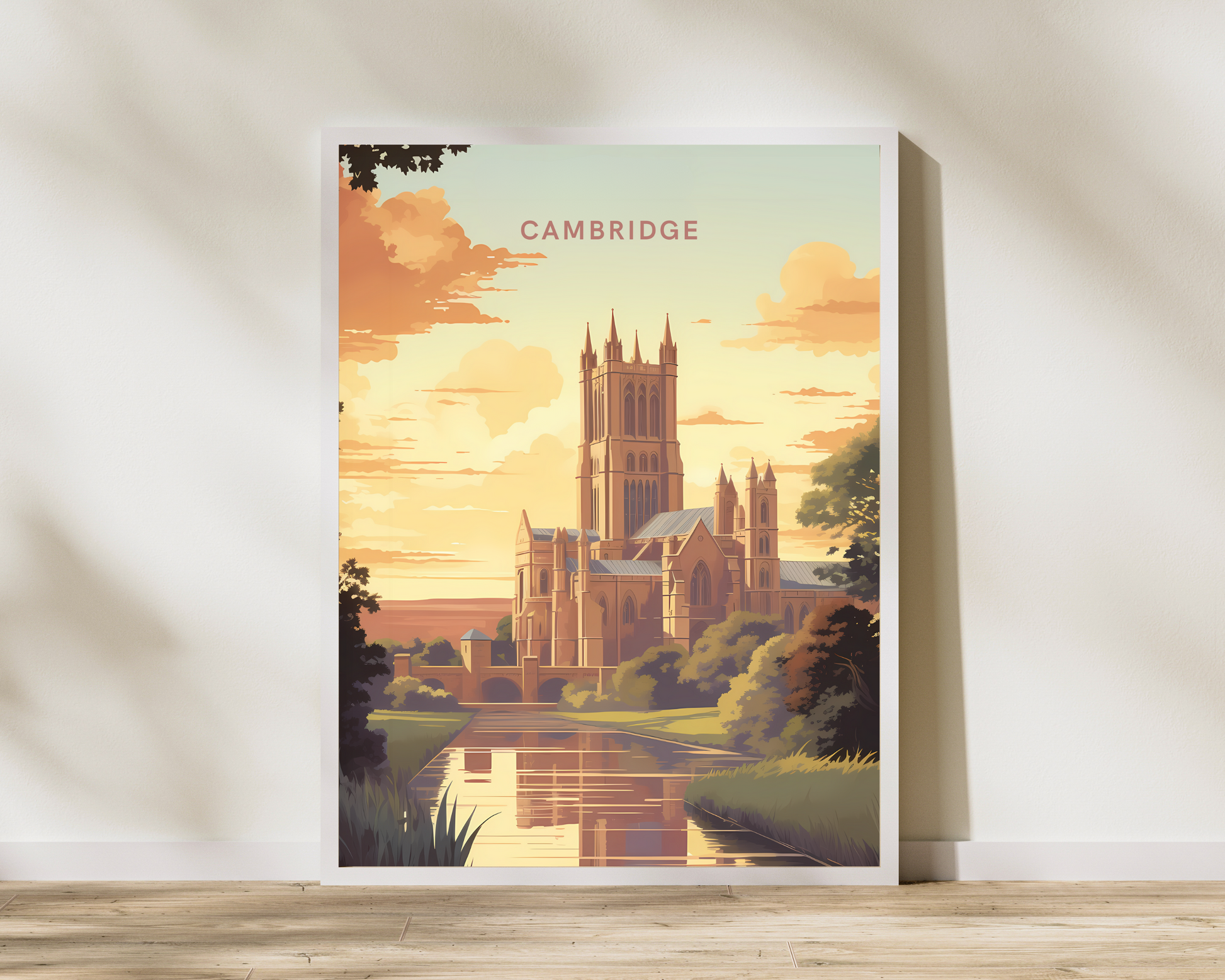 King's College Chapel Cambridge England Travel Poster Print - Pitchers Design